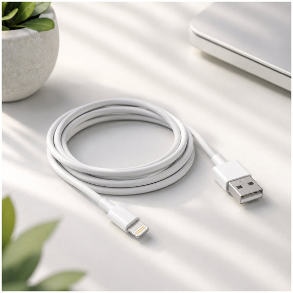 FixPremium - Kábel Lightning/USB, 1.5m, biela