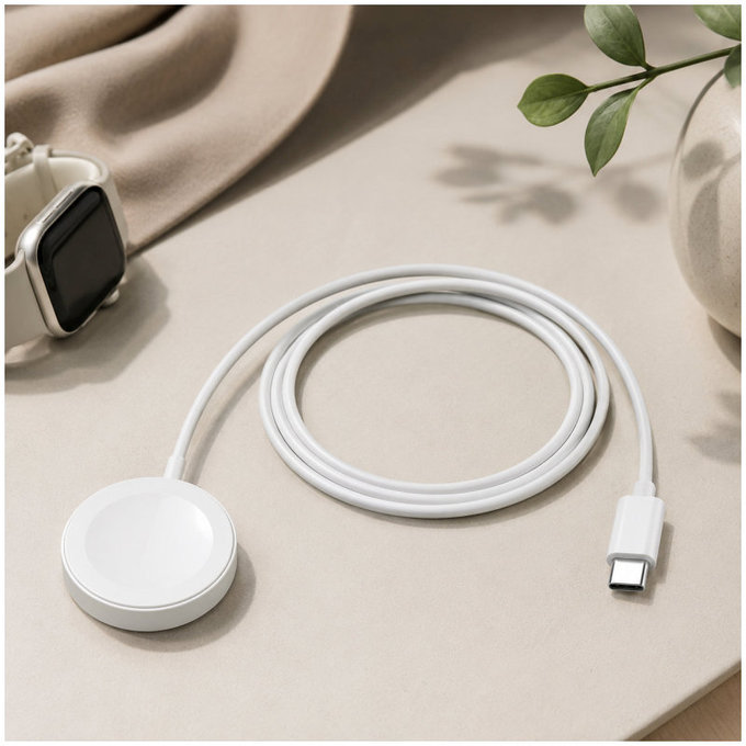 FixPremium - Kábel Watch/USB-C, 1.5m, biela