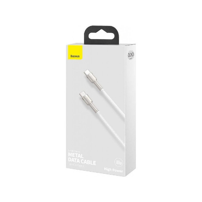 Baseus - Kábel USB-C/USB-C, 1.5m, biela