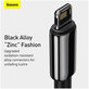 Baseus - Kábel Lightning/USB, 1.5m, čierna