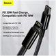 Baseus - Kábel Lightning/USB-C, 1.5m, čierna