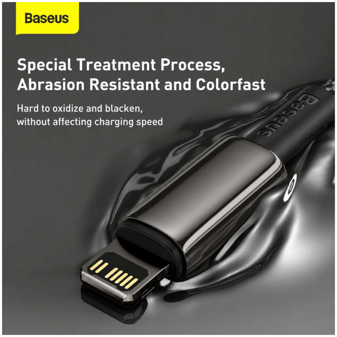 Baseus - Kábel Lightning/USB-C, 1.5m, čierna