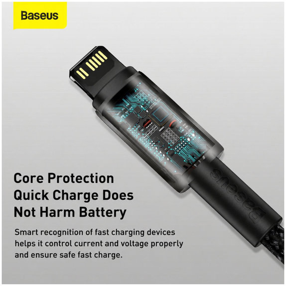 Baseus - Kábel Lightning/USB-C, 1.5m, čierna
