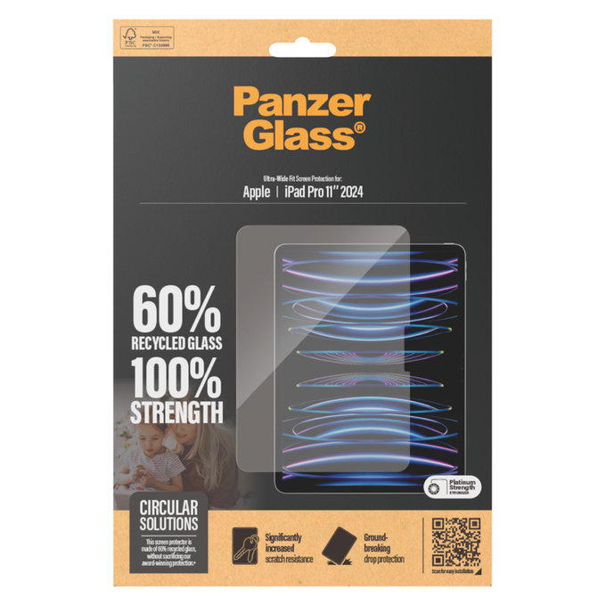 Tvrdené sklo UWF pre iPad Pro 11'', Číra, PanzerGlass