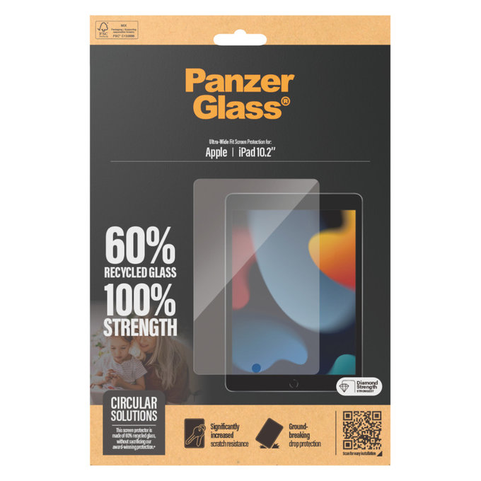 Tvrdené sklo UWF pre iPad 10,2'' (2019-2021), Číra, PanzerGlass