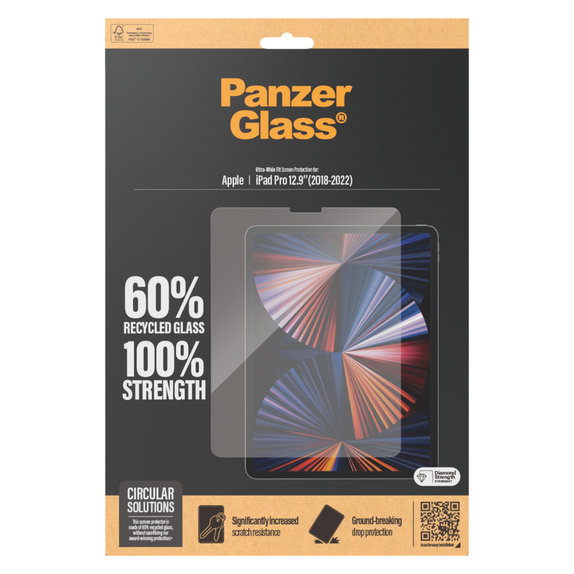 Tvrdené sklo UWF pre iPad Pro 12,9'', Číra, PanzerGlass