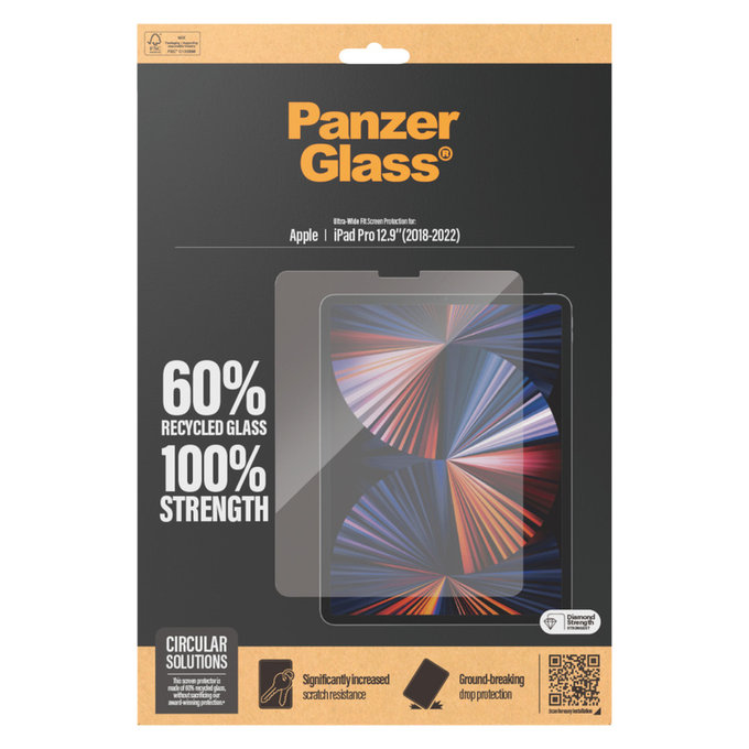 Tvrdené sklo UWF pre iPad Pro 12,9'', Číra, PanzerGlass