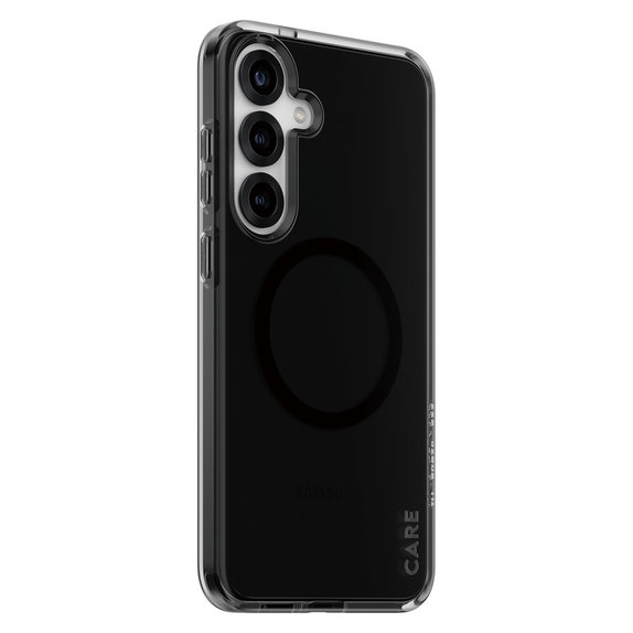 Puzdro Smokey s čiernym QI pre Samsung Galaxy S25+, Čierna, PanzerGlass