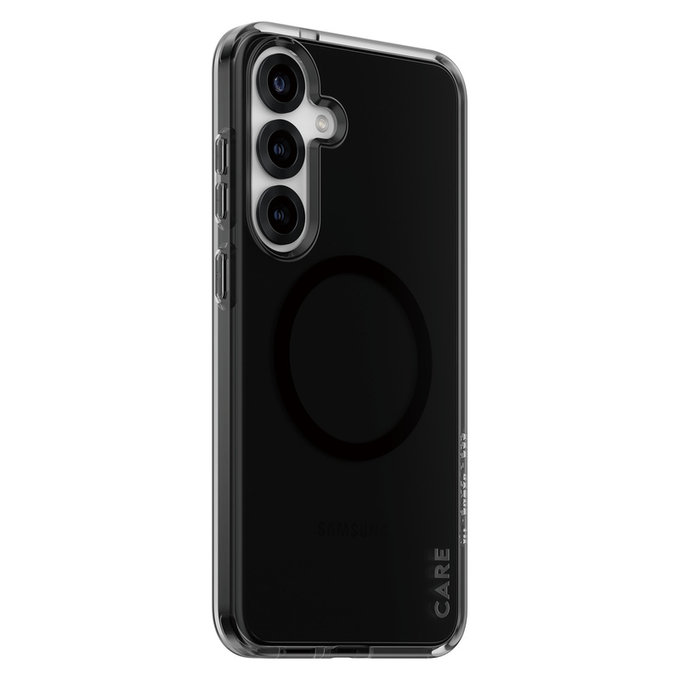 Puzdro Smokey s čiernym QI pre Samsung Galaxy S25+, Čierna, PanzerGlass