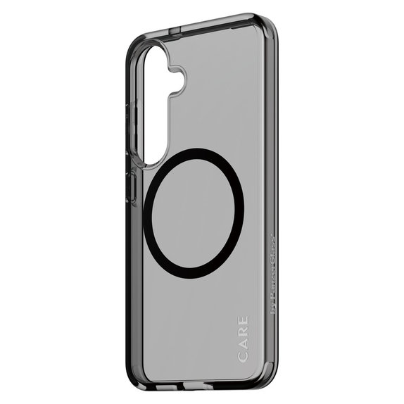Puzdro Smokey s čiernym QI pre Samsung Galaxy S25, Čierna, PanzerGlass