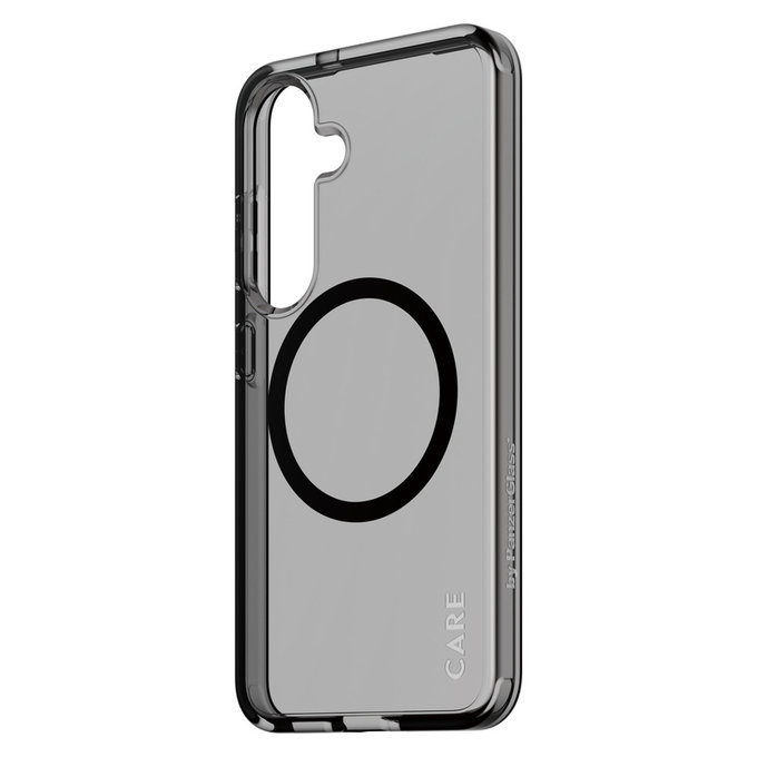 Puzdro Smokey s čiernym QI pre Samsung Galaxy S25, Čierna, PanzerGlass