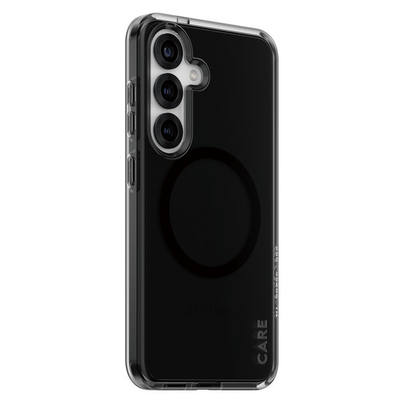 Puzdro Smokey s čiernym QI pre Samsung Galaxy S25, Čierna, PanzerGlass