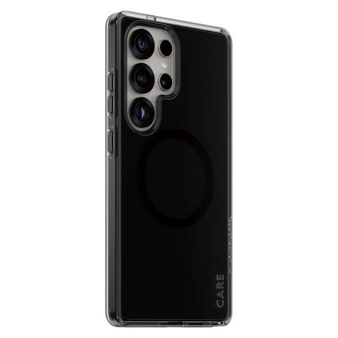 Puzdro Smokey s čiernym QI pre Samsung Galaxy S25 Ultra, Čierna, PanzerGlass