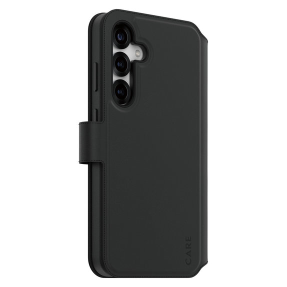 Puzdro Wallet Tango Two-In-One s QI pre Samsung Galaxy S25+, Čierna, PanzerGlass