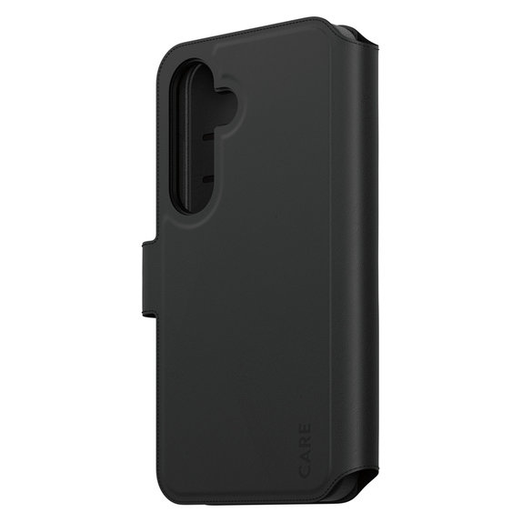 Puzdro Wallet Tango Two-In-One s QI pre Samsung Galaxy S25, Čierna, PanzerGlass