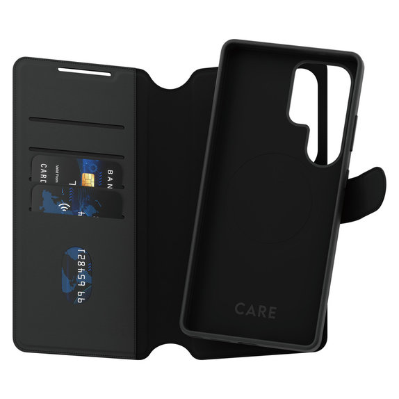Puzdro Wallet Tango Two-In-One s QI pre Samsung Galaxy S25 Ultra, Čierna, PanzerGlass