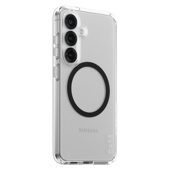 Puzdro Urban Combat s čiernym QI pre Samsung Galaxy S25, Transparentná, PanzerGlass