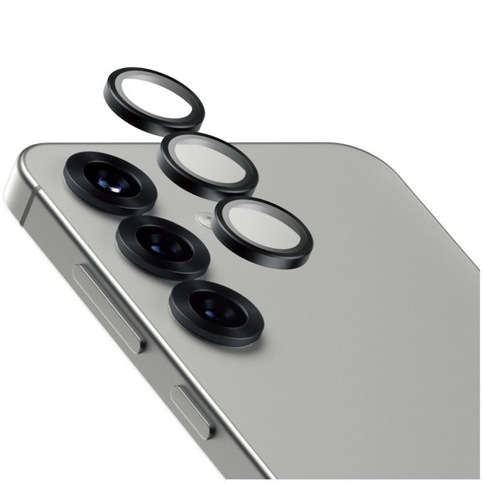 Ochranný kryt objektívu Hoops Ceramic pre Samsung S25, Čierna, PanzerGlass