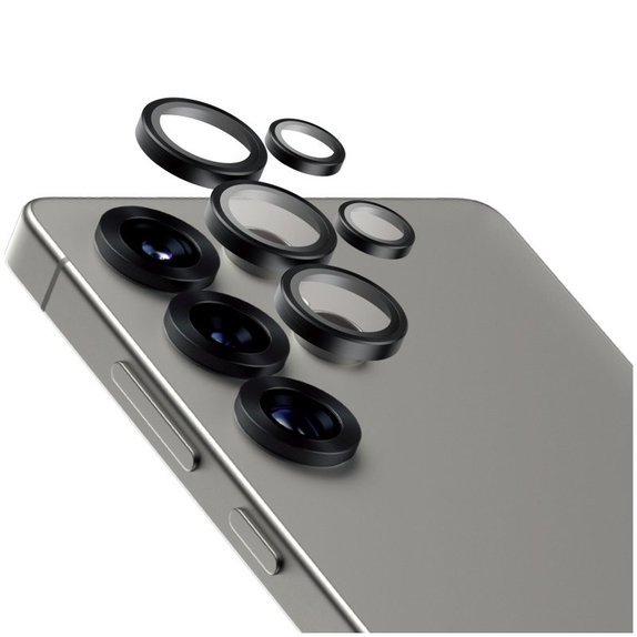 Ochranný kryt objektívu Hoops Ceramic pre Samsung S25 Ultra, Čierna, PanzerGlass