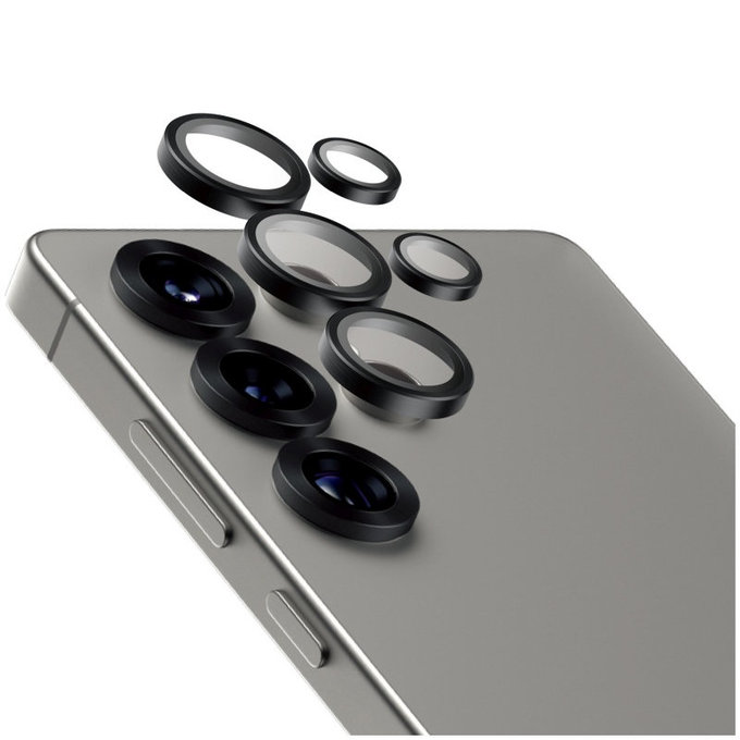 Ochranný kryt objektívu Hoops Ceramic pre Samsung S25 Ultra, Čierna, PanzerGlass