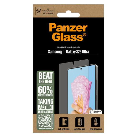 Tvrdené sklo UWF All-in-One s aplikátorom pre Samsung Galaxy S25 Ultra, Číra, PanzerGlass