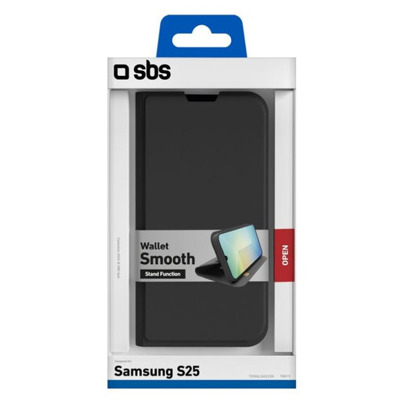 SBS - Puzdro Book Wallet Smooth pre Samsung Galaxy S25, čierna