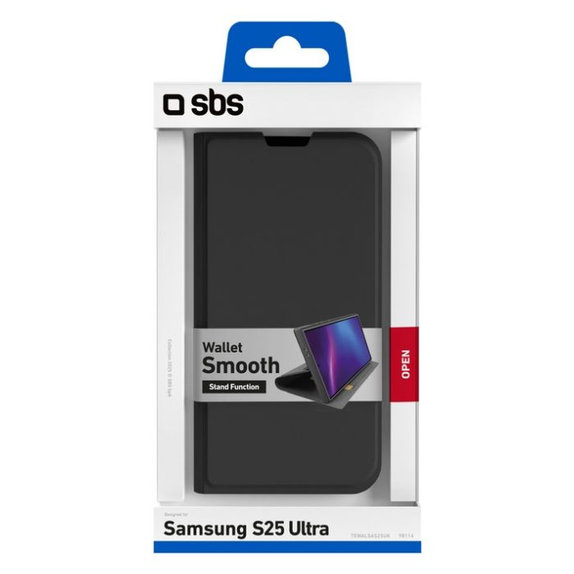 SBS - Puzdro Book Wallet Smooth pre Samsung Galaxy S25 Ultra, čierna