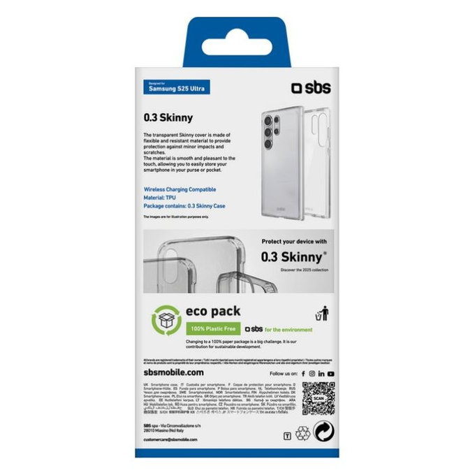 SBS - Puzdro Skinny pre Samsung Galaxy S25 Ultra, transparentná