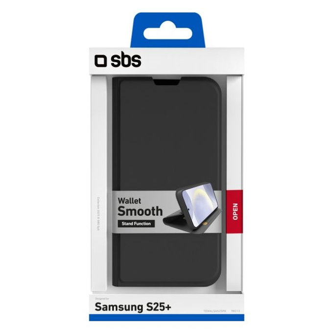 SBS - Puzdro Book Wallet Smooth pre Samsung Galaxy S25+, čierna