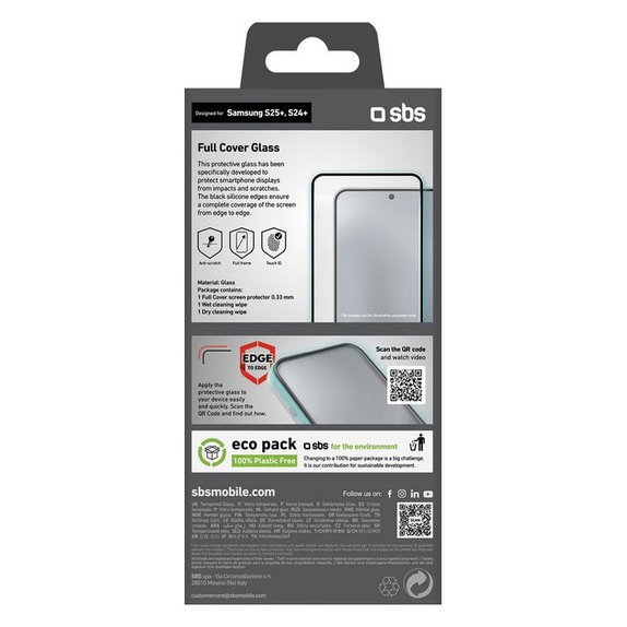 SBS - Tvrdené sklo Full Cover pre Samsung Galaxy S24+ a S25+, čierna