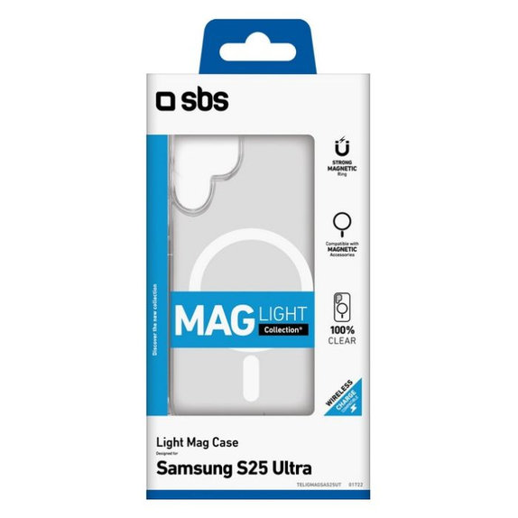 SBS - Puzdro Light Mag pre Samsung Galaxy S25 Ultra, transparentná