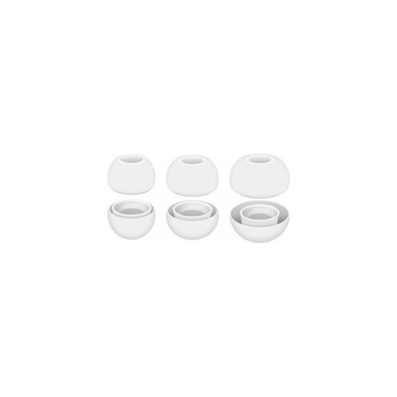 FixPremium - Vymeniteľné Gumičky pre AirPods Pro - Set 3ks (L, S, XS), biela
