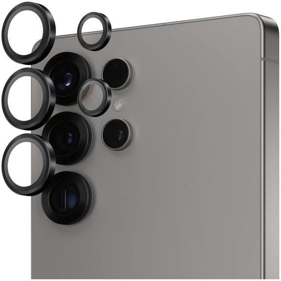 Ochranný kryt objektívu Hoops pre Samsung S25 Ultra, Čierna, PanzerGlass