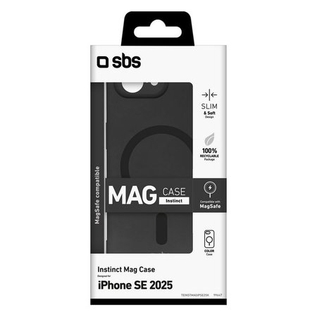 SBS - Puzdro Instinct Mag s MagSafe pre iPhone 16e, čierna