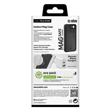 SBS - Puzdro Instinct Mag s MagSafe pre iPhone 16e, čierna