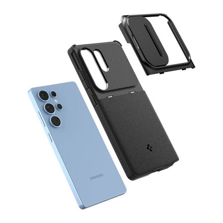 Spigen - Puzdro Optik Armor pre Samsung Galaxy S25 Ultra, čierna