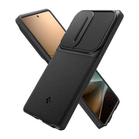 Spigen - Puzdro Optik Armor pre Samsung Galaxy S25 Ultra, čierna