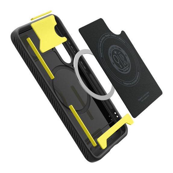 Spigen - Puzdro Rugged Armor s MagSafe pre Samsung Galaxy S25, Matte Black