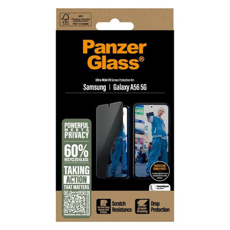 PanzerGlass - Tvrdené sklo UWF Privacy pre Samsung Galaxy A56 5G, transparentná