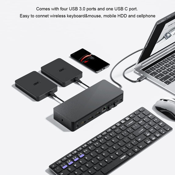 Dell D6000 - Dokovacia stanica (USB-C) + Adaptér 130W Repasovaný