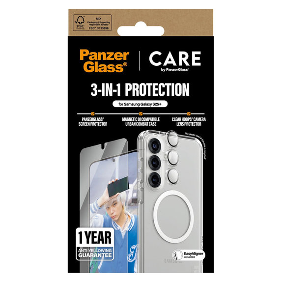 Bundle 3v1 pre Samsung Galaxy S25+, PanzerGlass