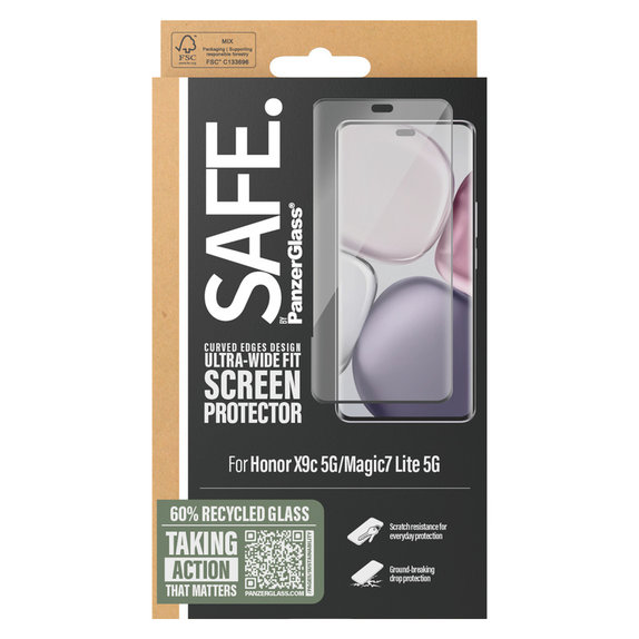 Tvrdené sklo UWF pre Honor X9c 5G/Magic7 Lite 5G, Čierna, SAFE by PanzerGlass