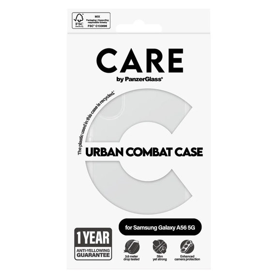 Puzdro Urban Combat pre Samsung Galaxy A56 5G, Transparentná, PanzerGlass