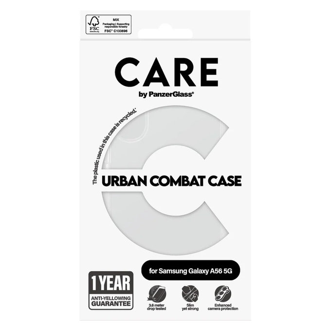 Puzdro Urban Combat pre Samsung Galaxy A56 5G, Transparentná, PanzerGlass