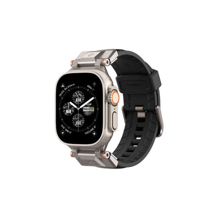 Spigen - Remienok Durapro Armor PU pre Apple Watch (42, 44, 45, 49mm), čierna