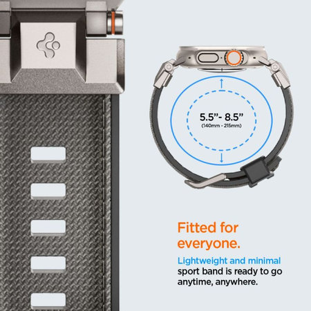 Spigen - Remienok Durapro Armor pre Apple Watch (42, 44, 45, 49mm), sivá