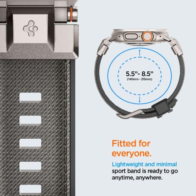 Spigen - Remienok Durapro Armor pre Apple Watch (42, 44, 45, 49mm), sivá