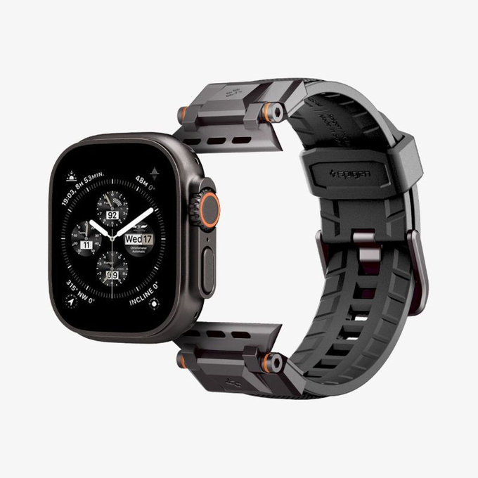 Spigen - Remienok Durapro Armor pre Apple Watch (42, 44, 45, 49mm), Black Edition