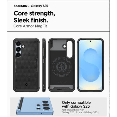Spigen - Puzdro Core Armor s MagSafe pre Samsung Galaxy S25, Matte Black