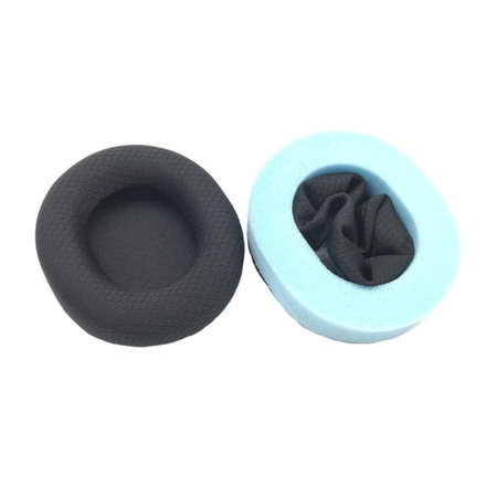 Náhradné Náušníky pre SteelSeries Arctis, Pamäťová pena + Textil, Čierne, 1 pár